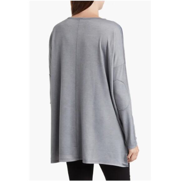 NEW GO COUTURE  Blue Perennial Asymmetric Dolman Sweater Size M FALL - Picture 2 of 7